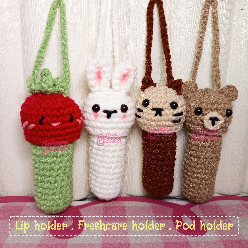 Lip holder | Pod holder | freshcare holder | lip pouch rajut