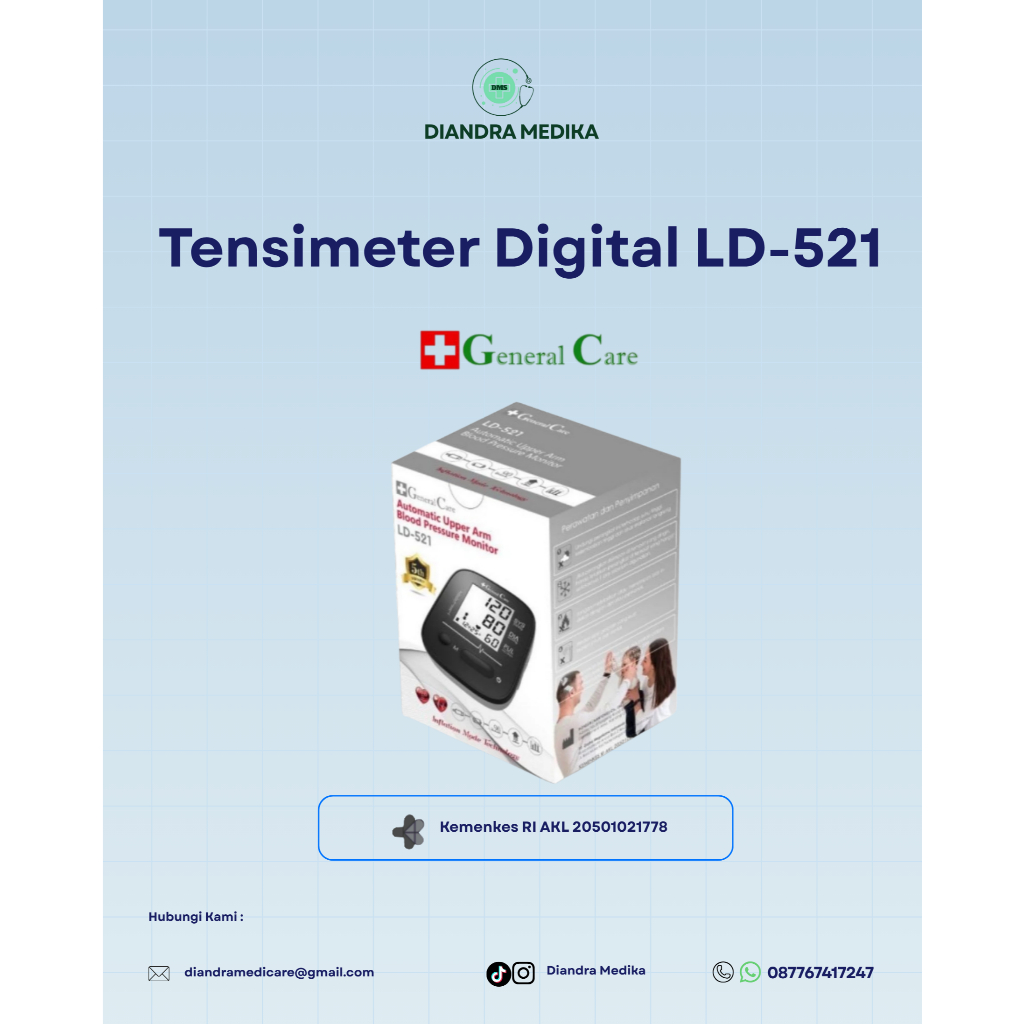 Tensi Digital General Care LD-521 / GENERAL CARE - Tensimeter Digital LD-521 / Tensimeter Digital Le