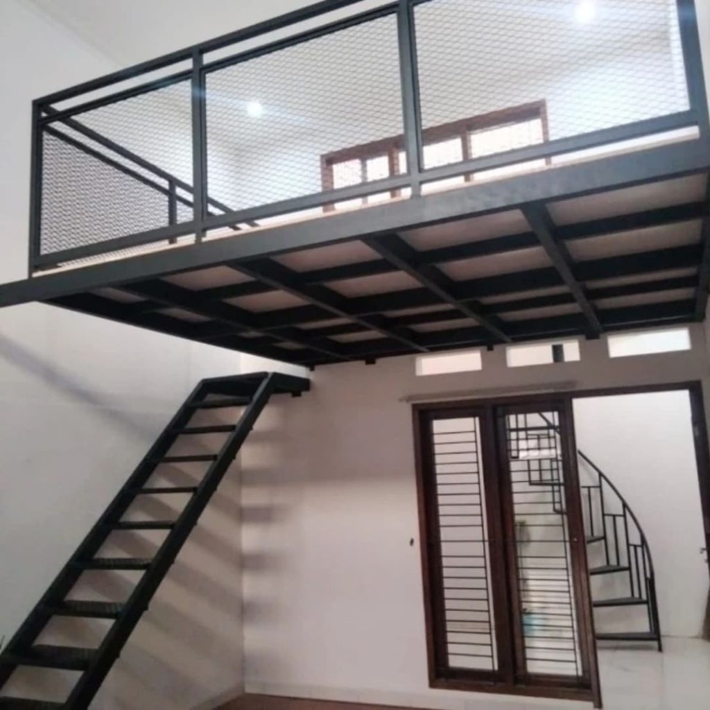 mezanine bed model rangka hollow galvanis,lantai blockmill ukuran castem