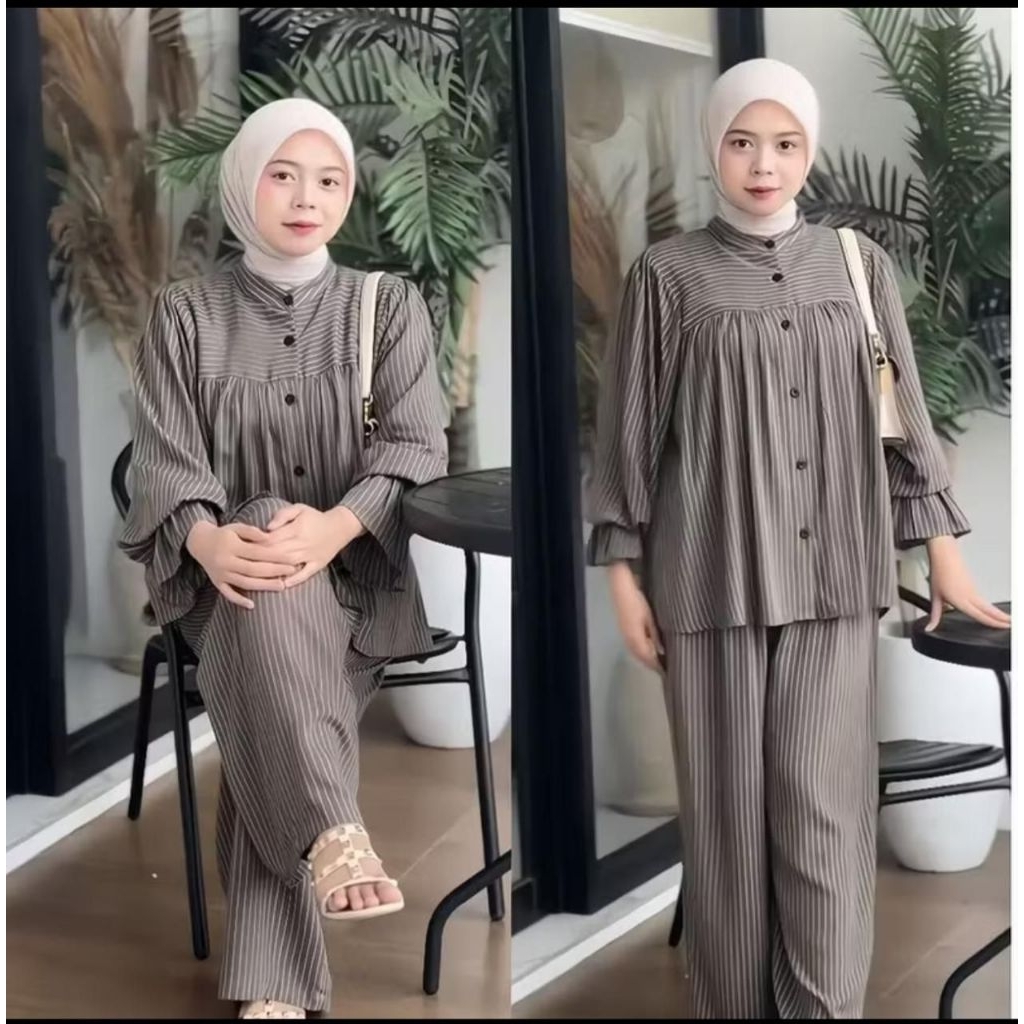 MAUDY SET LENGAN BALON BUSUI FRIENDLY RAYON