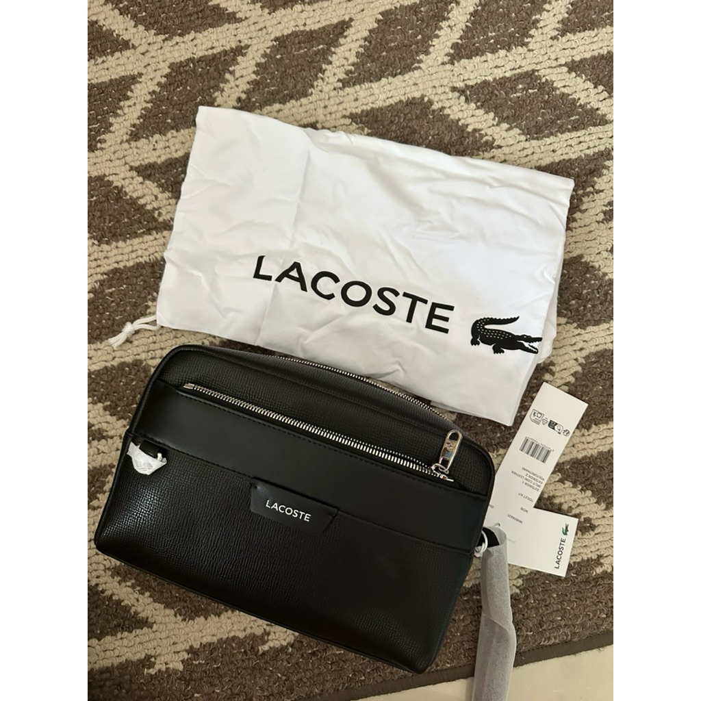 Lacoste Tas Kulit Pria Handbag