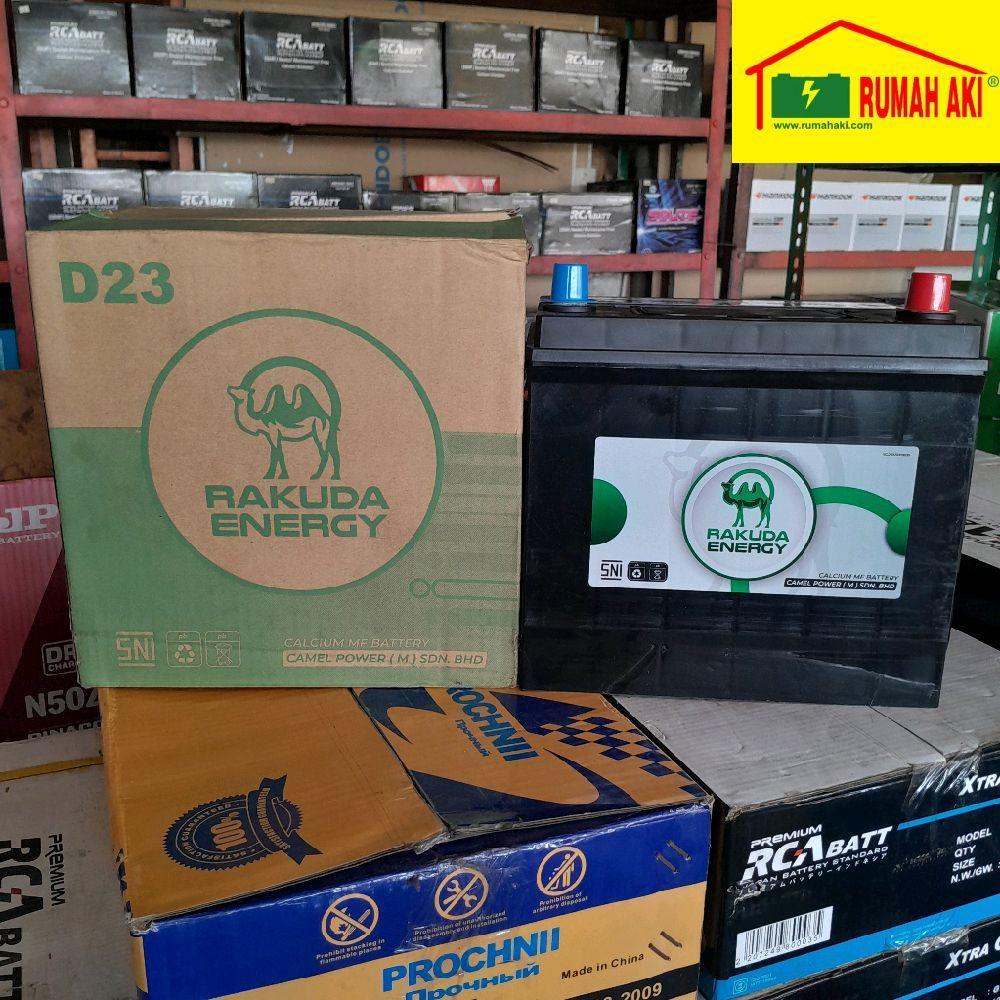 RAKUDA 60D23L - 55 AMPER AKI KERING UNTUK MOBIL XTRAIL, KIA RIO, MAZDA, MIRAGE, GRAND ESCUDO (2004-2