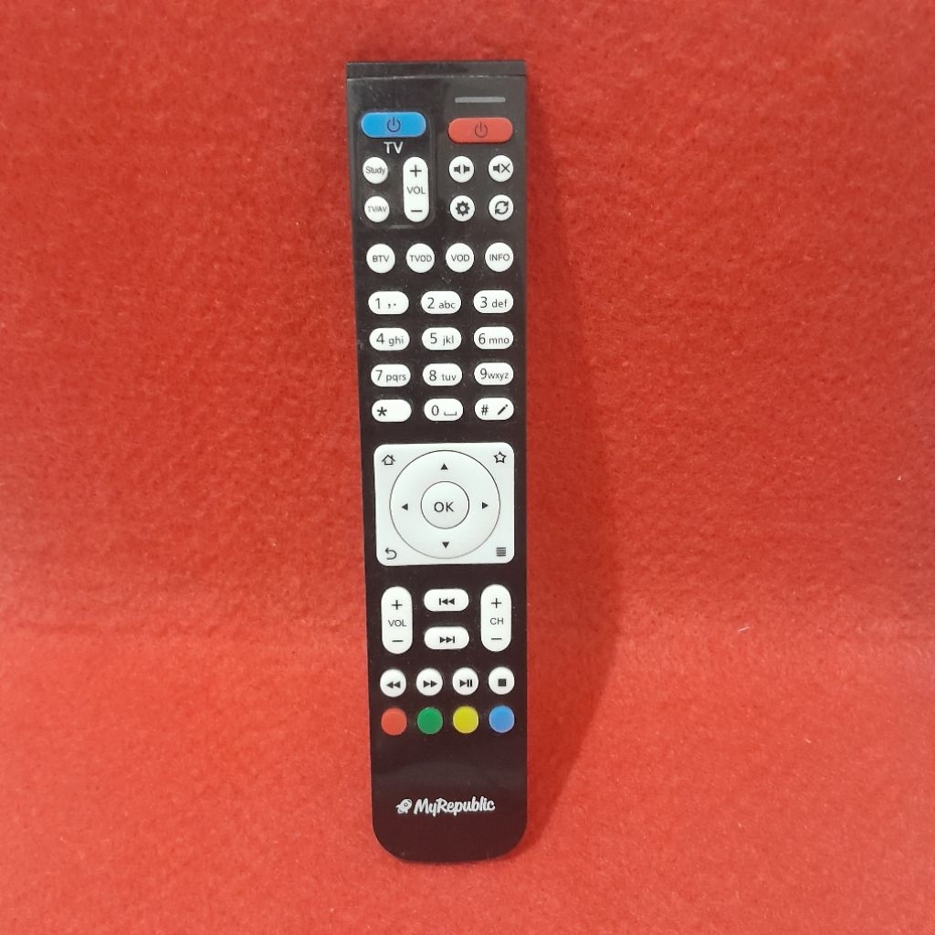 Remote Remot TV STB MyRepublic Original Asli . Warna Putih .