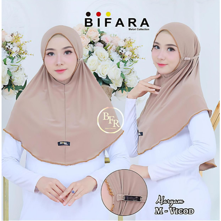 HLS - Hijab Bifara Maryam Vicod tali / Hijab Masuk Simple Adem