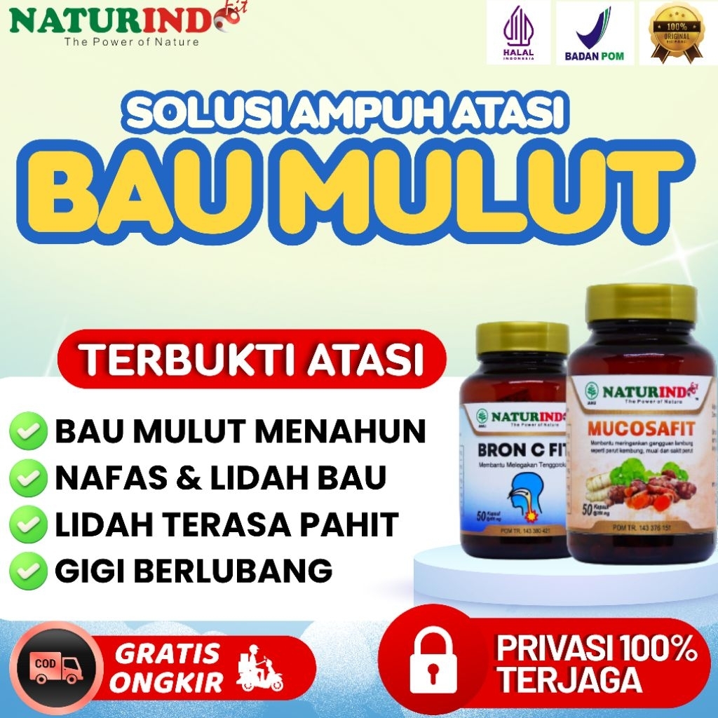 Obat Bau Mulut Menahun Lidah Penghilang Bau Mulut  Nafas bau Herbal MUCOSAFIT