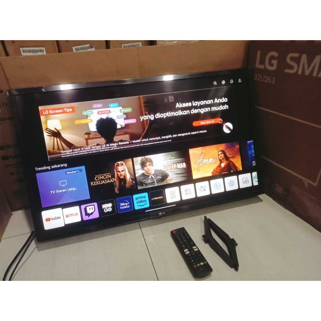 TV LED LG 32IN HD SMART TV Youtube DigitalTV Kondisi bekas pemakaian masih segel 4938F