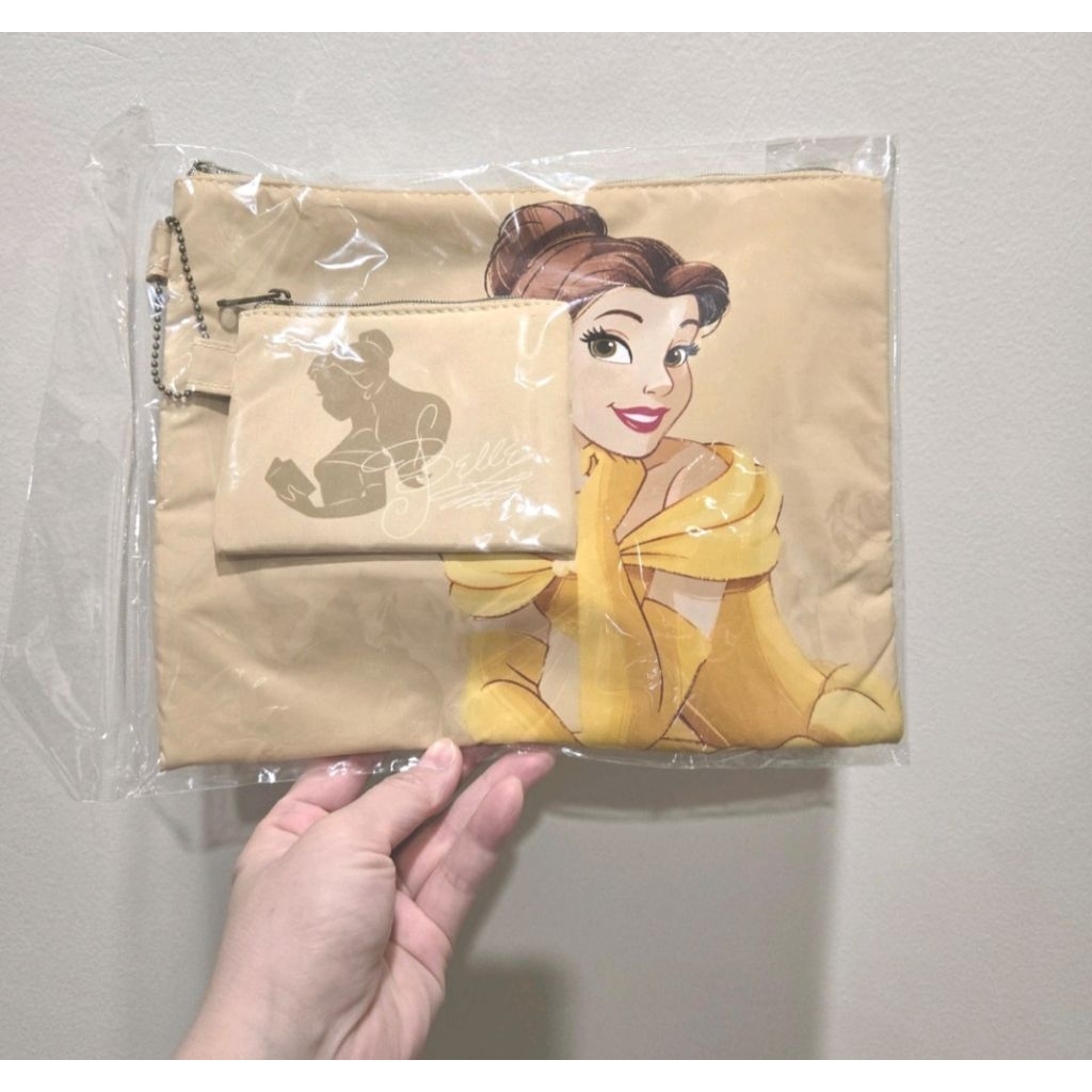 Tas Pouch Dandan Kosmetik Make Up Original Disney Princess Belle Beauty And The Beast
