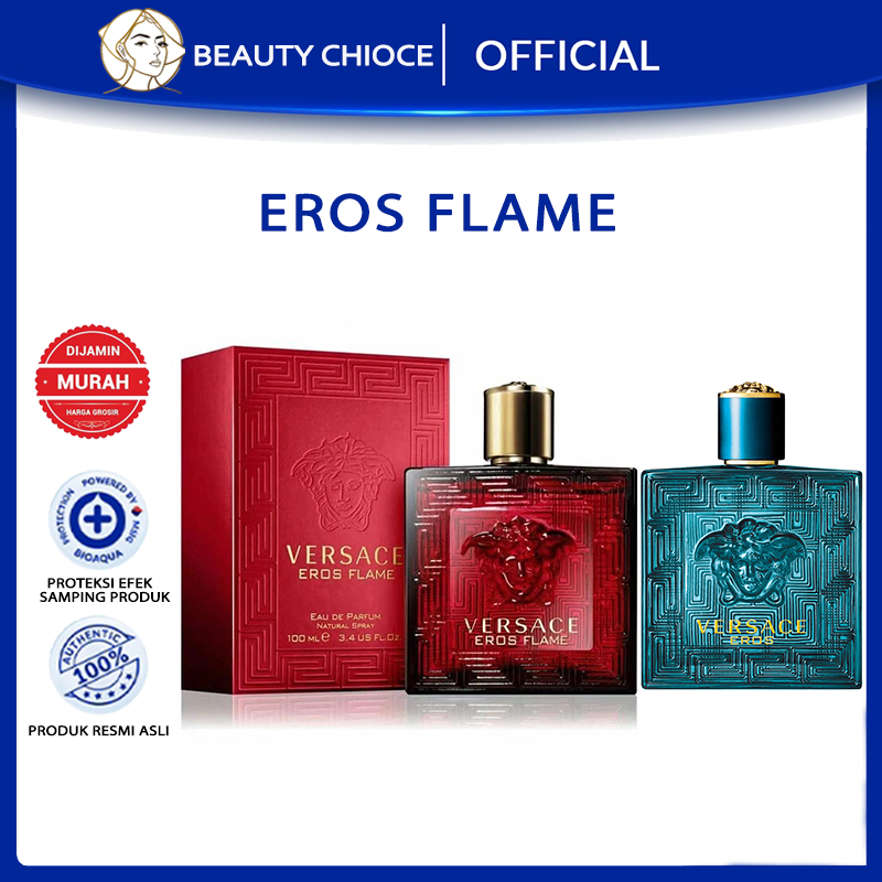 Versace Eros Flame EDP 100ML / Versace Eros EDT 100ML / Versace Eros EDP 100ML Parfum Pria
