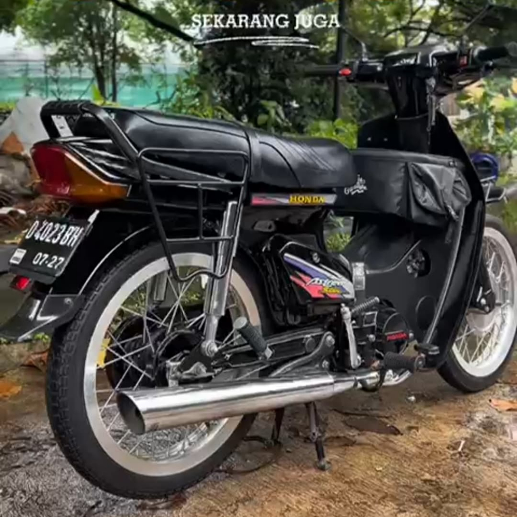 Side Bag Honda Prima HITAM Besi Samping Astrea Star Dudukan Tas Behel samping Side bag  Bahan Tebah 