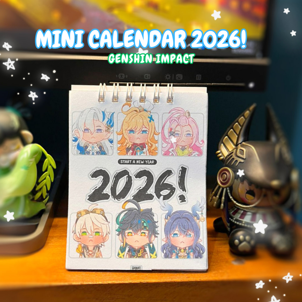 Kalender Meja Mini Anime Calendar Genshin Impact | BANA