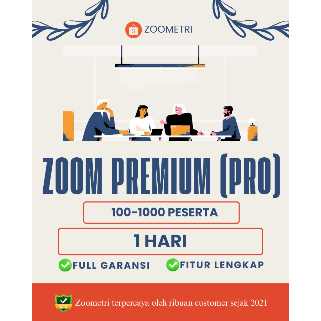 Zoom Premium 1 Hari 100 300 500 500 Webinar 1000 Peserta
