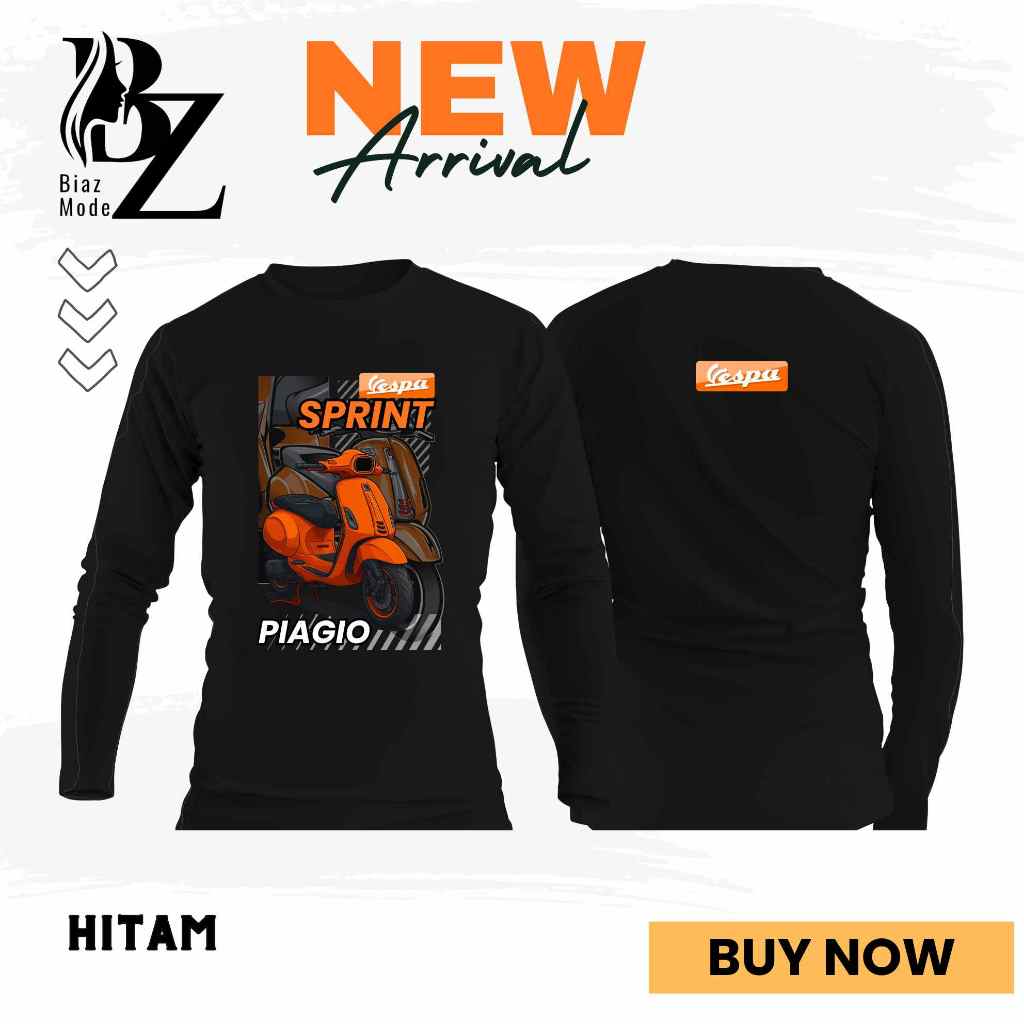 KAOS VESPA MATIC PREMIUM LENGAN PANJANG