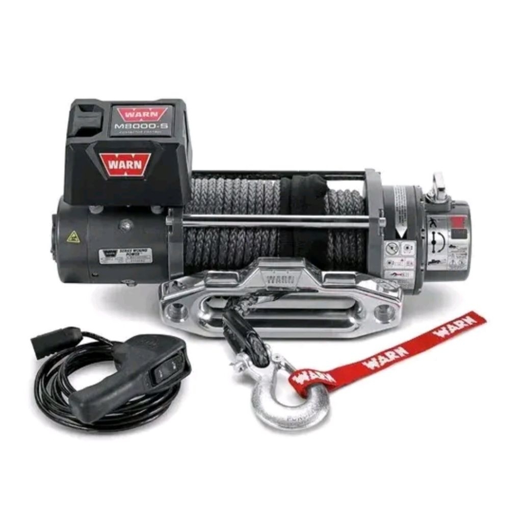 WINCH WARN M8000 12 VOLT PLASMA ROPE/SYNTHETIC ROPE