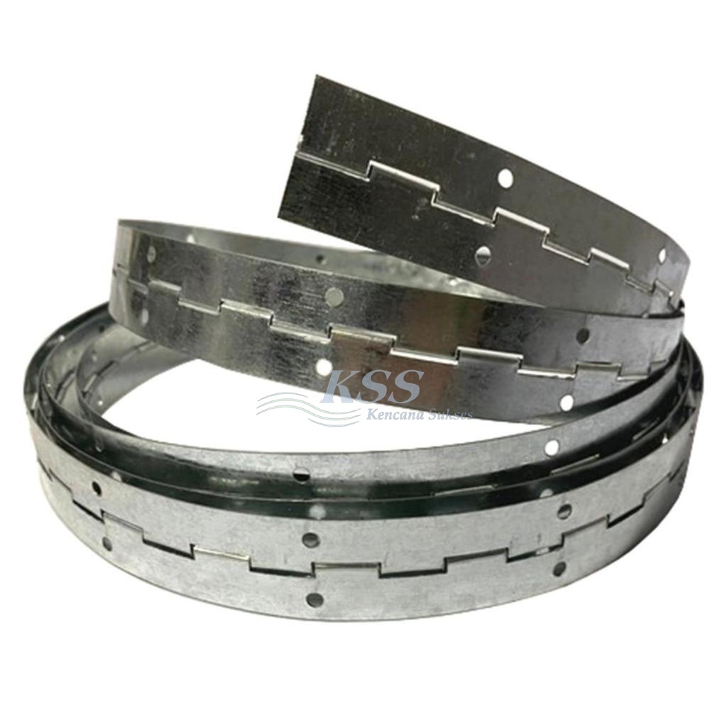 Engsel Piano Galvanis Meteran Panjang 3 Meter / Engsel Harmonika Pintu Lemari Dapur Etalase Besi Mej