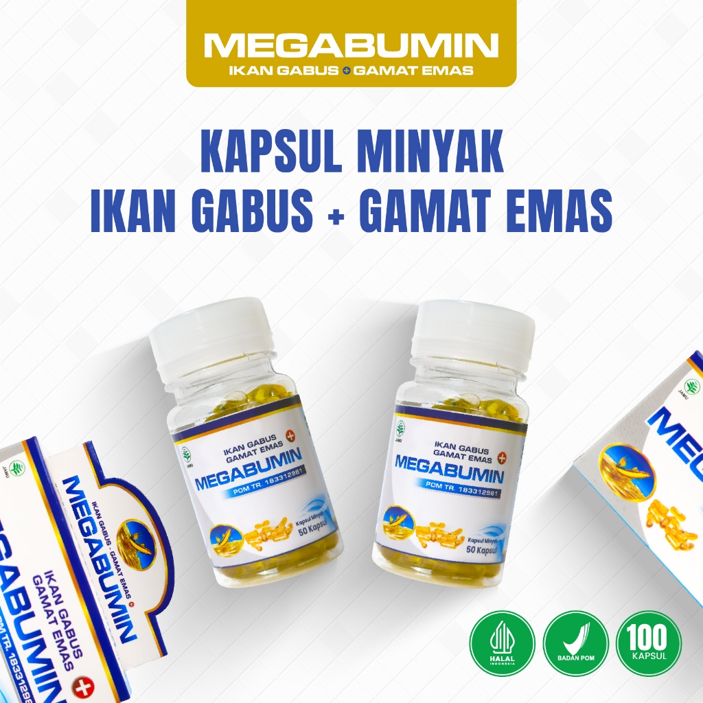 Megabumin Mempercepat Pengeringan Luka Operasi Dan Jahitan - Ekstrak Ikan Gabus & Gamat Emas BPOM