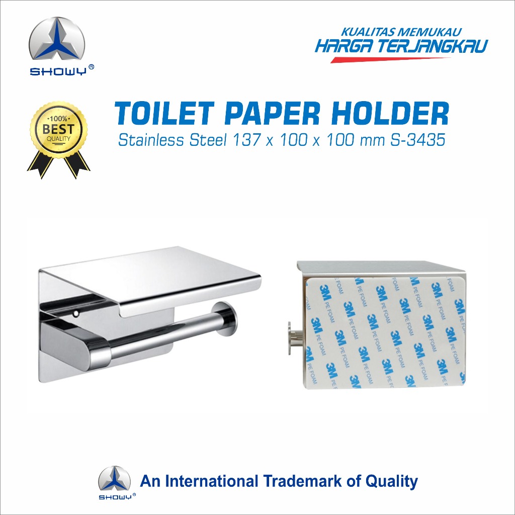 SHOWY Toilet Paper Holder Stainless Steel 137 x 100 x 100 mm S-3435