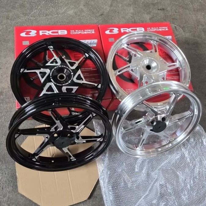 VELG RACING RCB CT 600 ORIGINAL VARIO 125 VARIO 150 OLD UKURAN 185/215_14 ADA WARNA HITAM CHOME