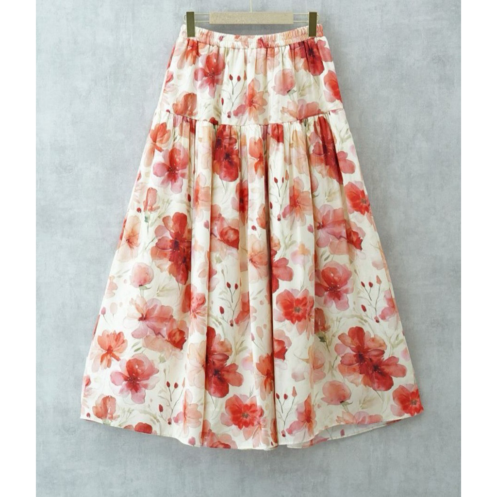 Vandiel - Rok bunga katun bkk full furing / rok motif bunga