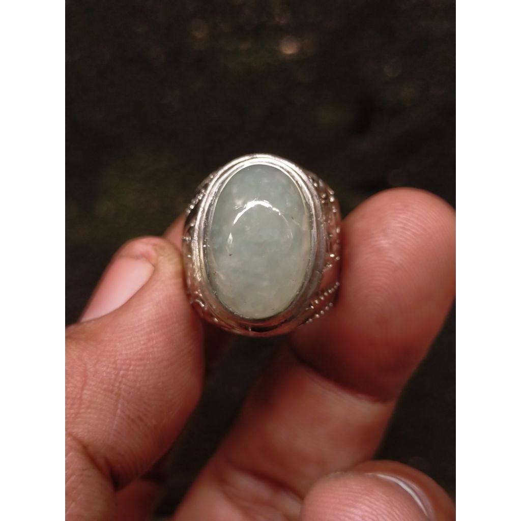 cincin batu natural jadeite jade burma type A / giok Birma type A