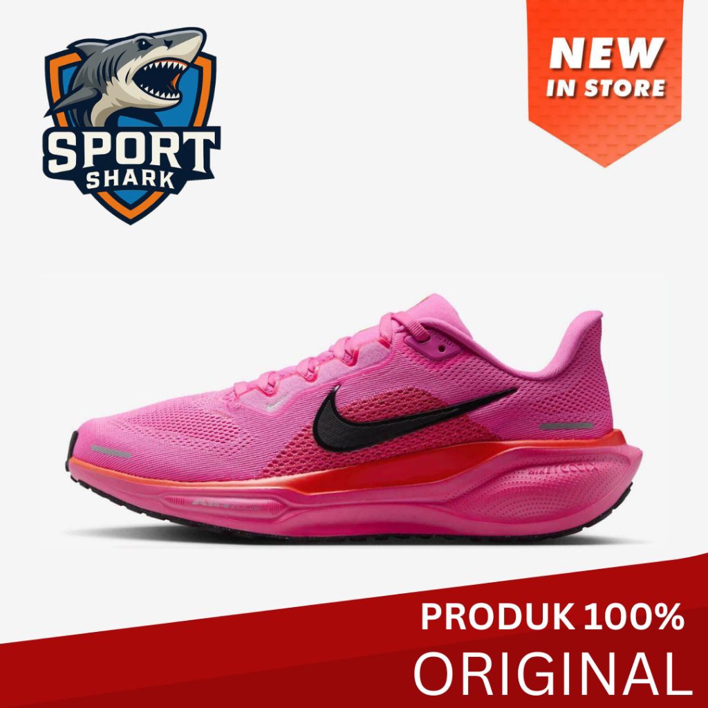 Nike Sepatu Wanita Pegasus 41 Road Running - Playful Pink 100% ORI Berkualitas Tinggi Asli Shoes Bra