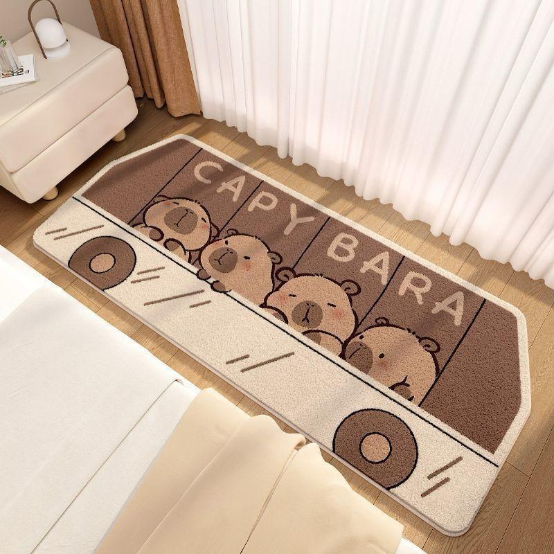 Keset kaki atau Karpet Tempat Tidur Hewan Capybara 40*120cm Bahan Bulus Halus Lembut