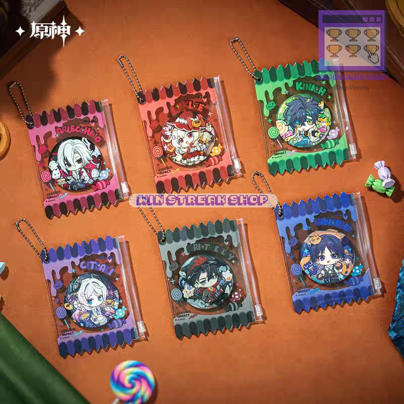 Genshin Impact Official Merchandise - Twilight Whimsy Series Badge & Badge Cover Keychain Genshin Im