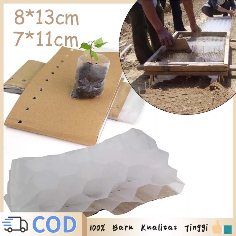 350 Lubang Polybag Kecil Untuk Bibit Polibag Bibit Cabe Polybag Semai 7 X 11/8x13 Cm Kantong Tanaman