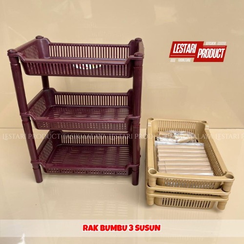 RAK BUMBU DAPUR 3 SUSUN SKAYEPLAS | RAK BUMBU SERBAGUNA | RAK DAPUR | RAK SUSUN PLASTIK | RAK BUMBU 