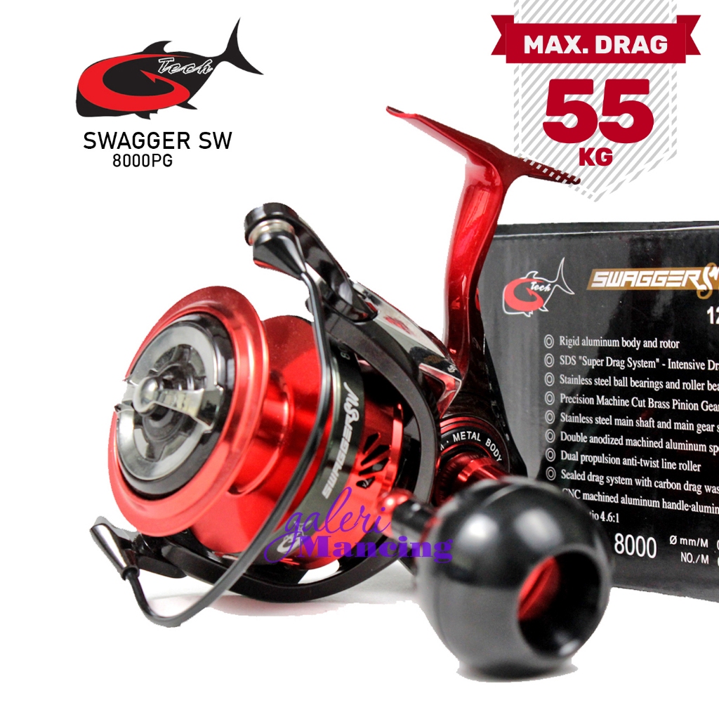 Reel G-TECH SWAGGER SW 4000 s/d 8000 HG PG Limited Edition | Power Handle Metal Body Saltwater