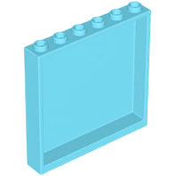 Lego Medium Azure Part 59349 Panel 1 x 6 x 5