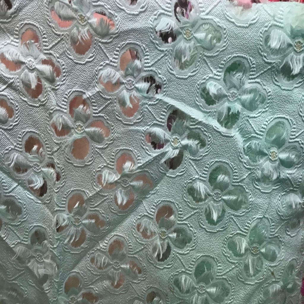 kain organza - kain organza rubia - kain organza rubia bunga - kain organza meteran