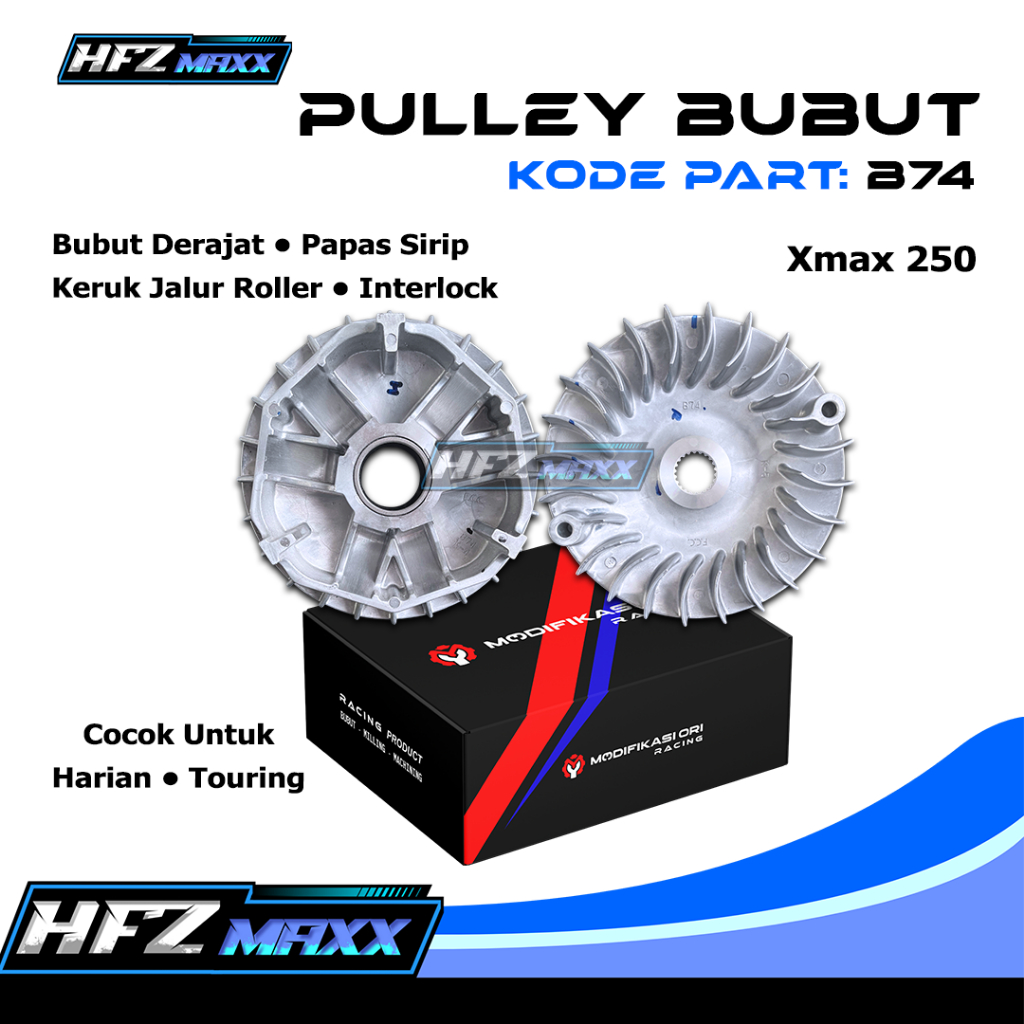 XMAX 250 - Pulley Bubut Rumah Roller Bubut Derajat kemiringan Pulley Derajat ORI Yamaha Xmax 250 cc 