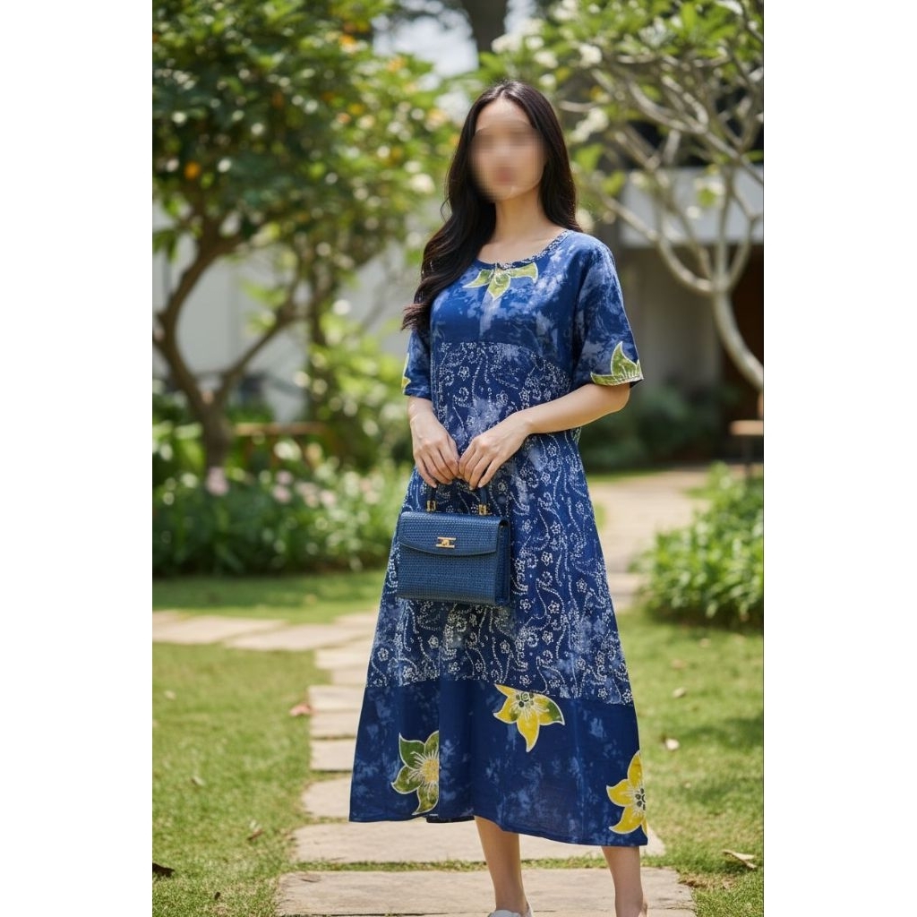 DASTER SALMA – Daster Batik Pekalongan Motif Sunan Rayon Santung Adem Busui Friendly | Baju Tidur Ha