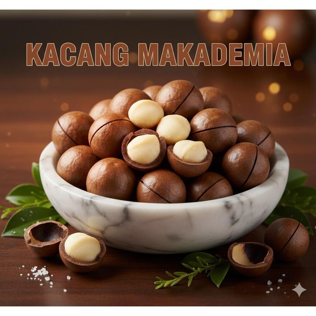 KACANG MACADEMIA ROASTED/MAKADEMIA/KACANG MAKADEMIA GRATIS KUNCI