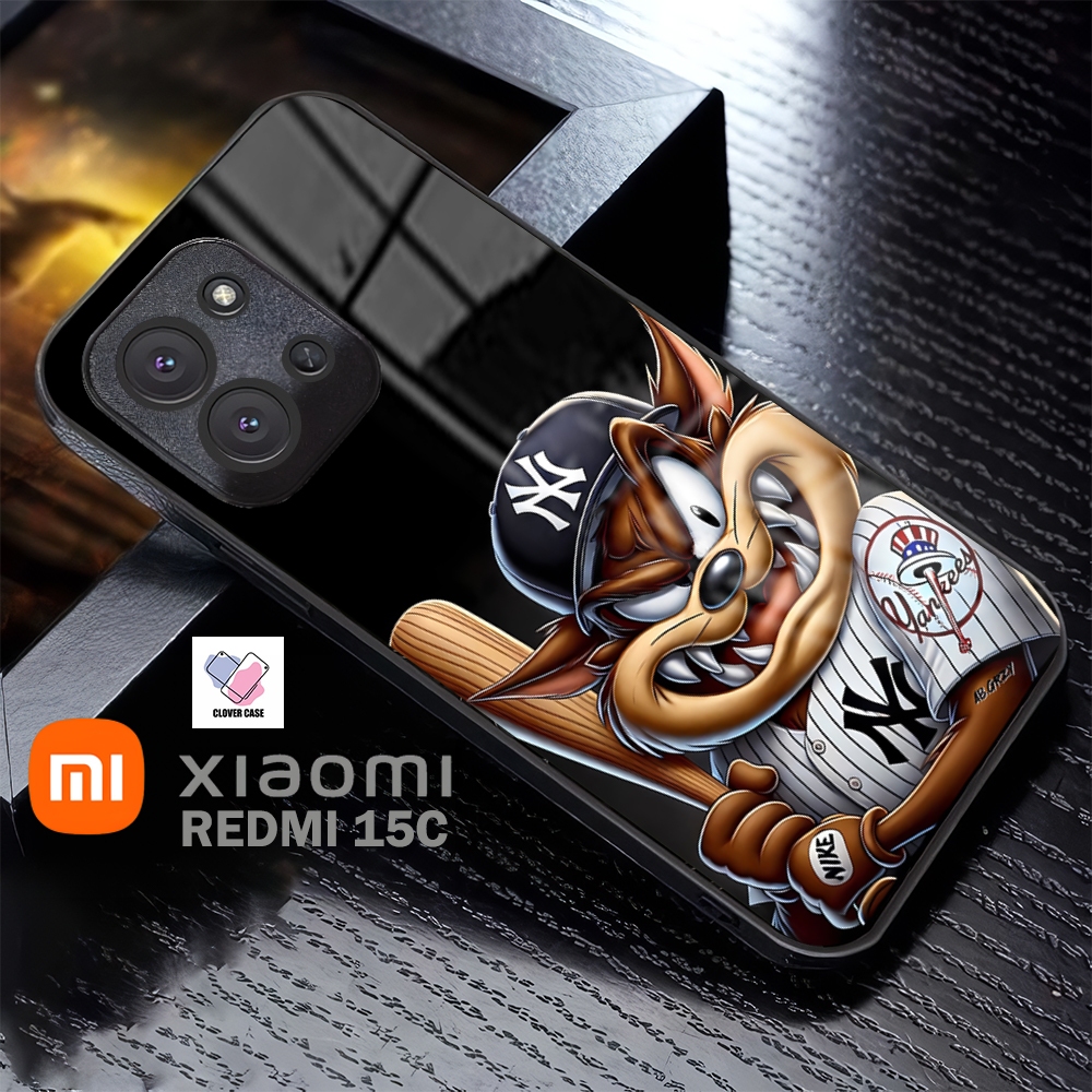 [AR93]  Case Glossy Case | REDMI 15C | Casing HP Kekinian Lucu | Casing Hp Kilau Motif TAZMANIA