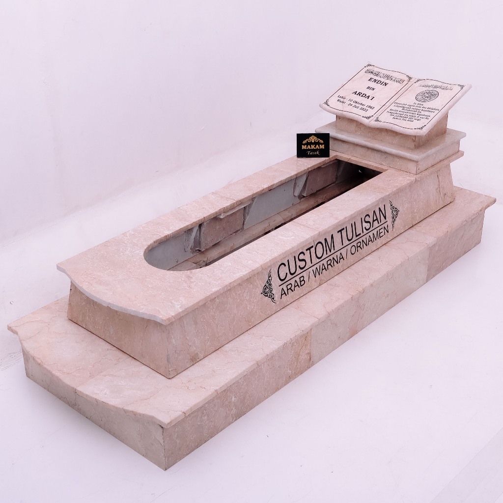 MAKAM TASIK - BODY MAKAM KIJING DEWASA 2 TRAP - S22 - 160X60 FULL MARMER ALAM ASLI BERKUALITAS