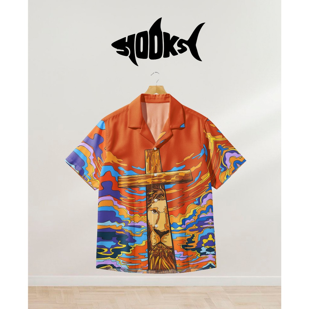 Kemeja Hook Full Printing - HK-Krt6: Paduan Kekuatan dan Keyakinan dalam Desain Penuh Warna