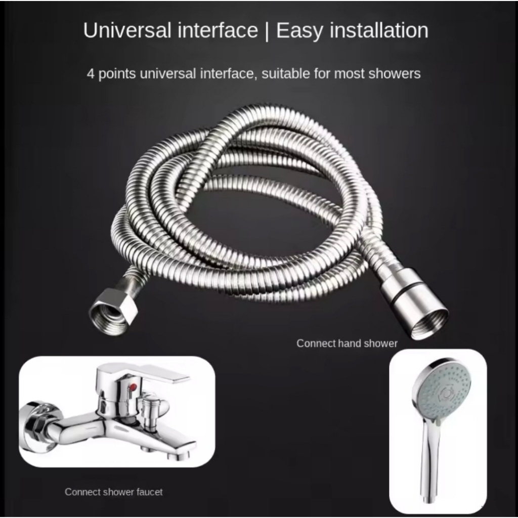 MH - Selang Shower Mandi Flexible Hose 1,5m / 2m Selang Jet Shower