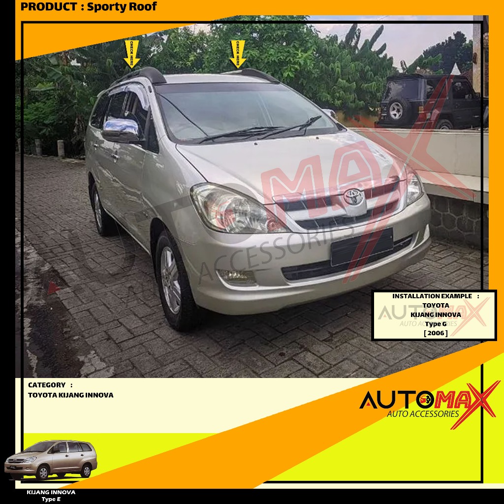 SPORTY ROOF / ROOF RAIL SPORTY DAITONY KIJANG INNOVA 2004 UP