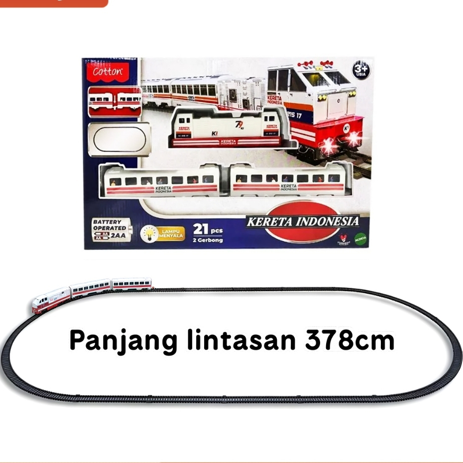 Mainan Anak Kereta Indonesia Mainan KERETA API INDONESIA 21 Pcs Train Set 49142