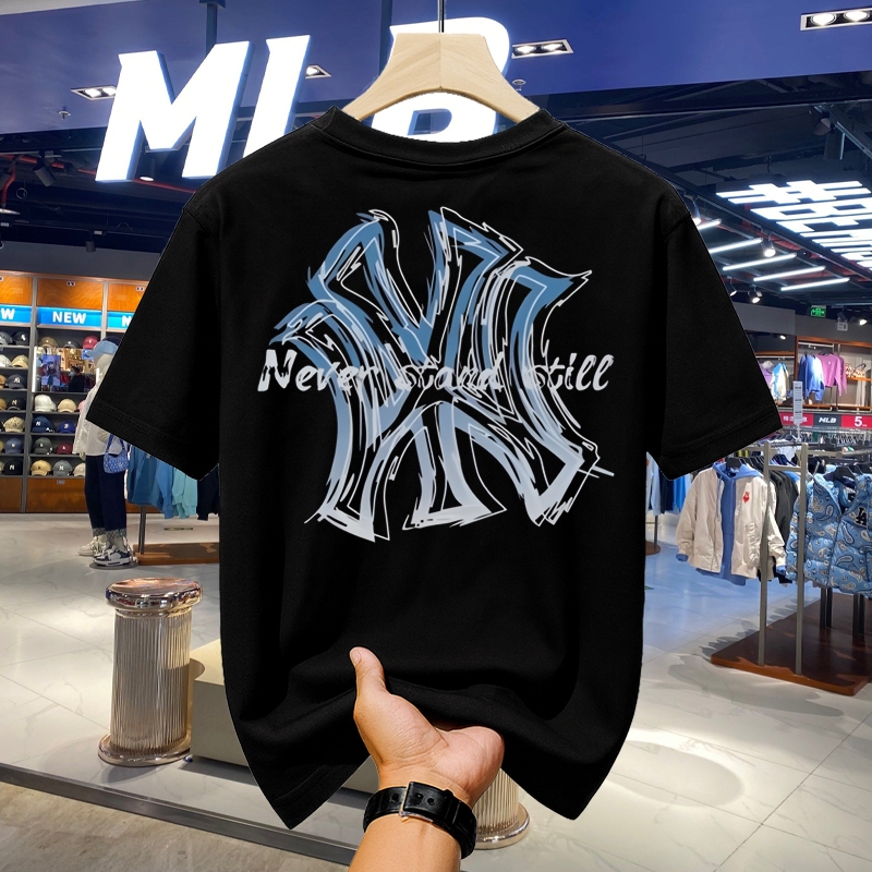 Kaos MLB NY Original 100% Katun NY T-shirt Premium Desain Simple tapi Elegan