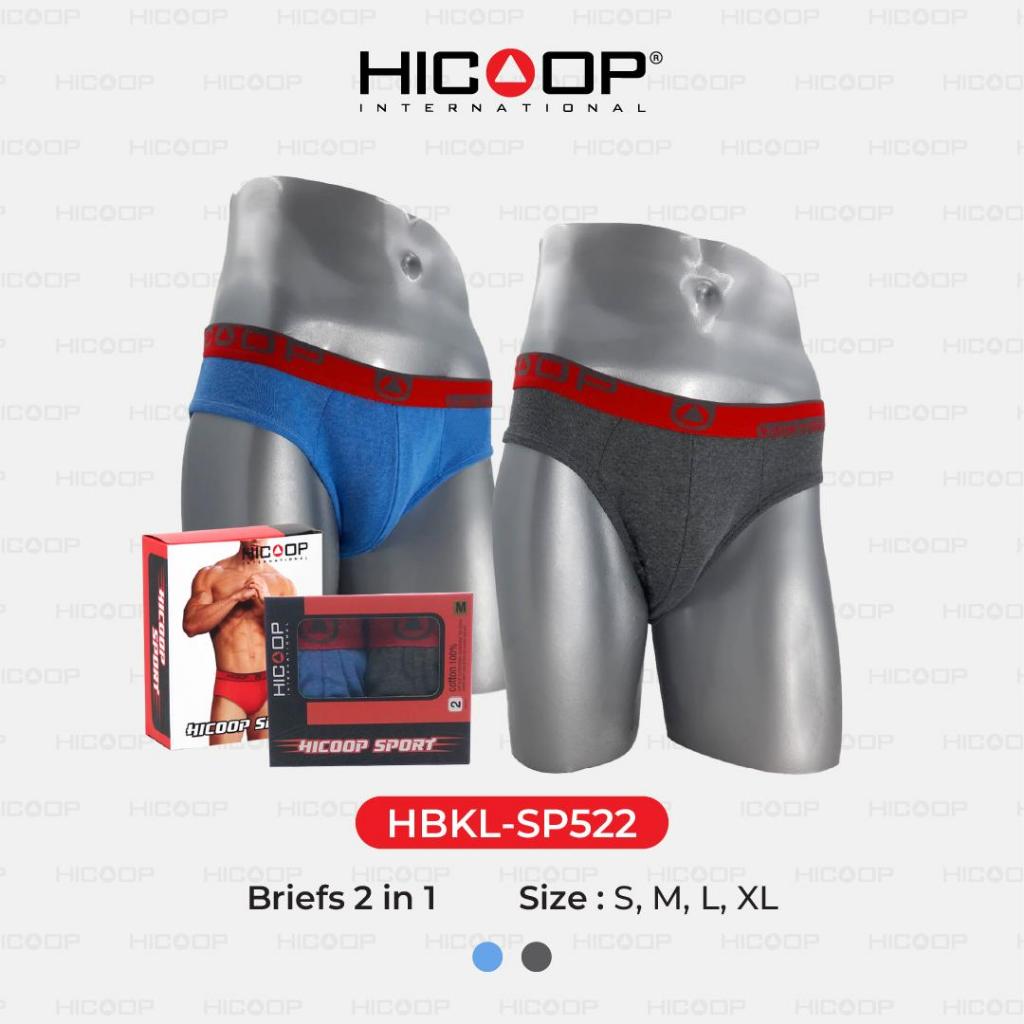 Hicoop - Sport Underwear Brief - Celana Dalam Sport Pria - Sport Series - Biru/Abu - Isi 2 Pcs - HBK