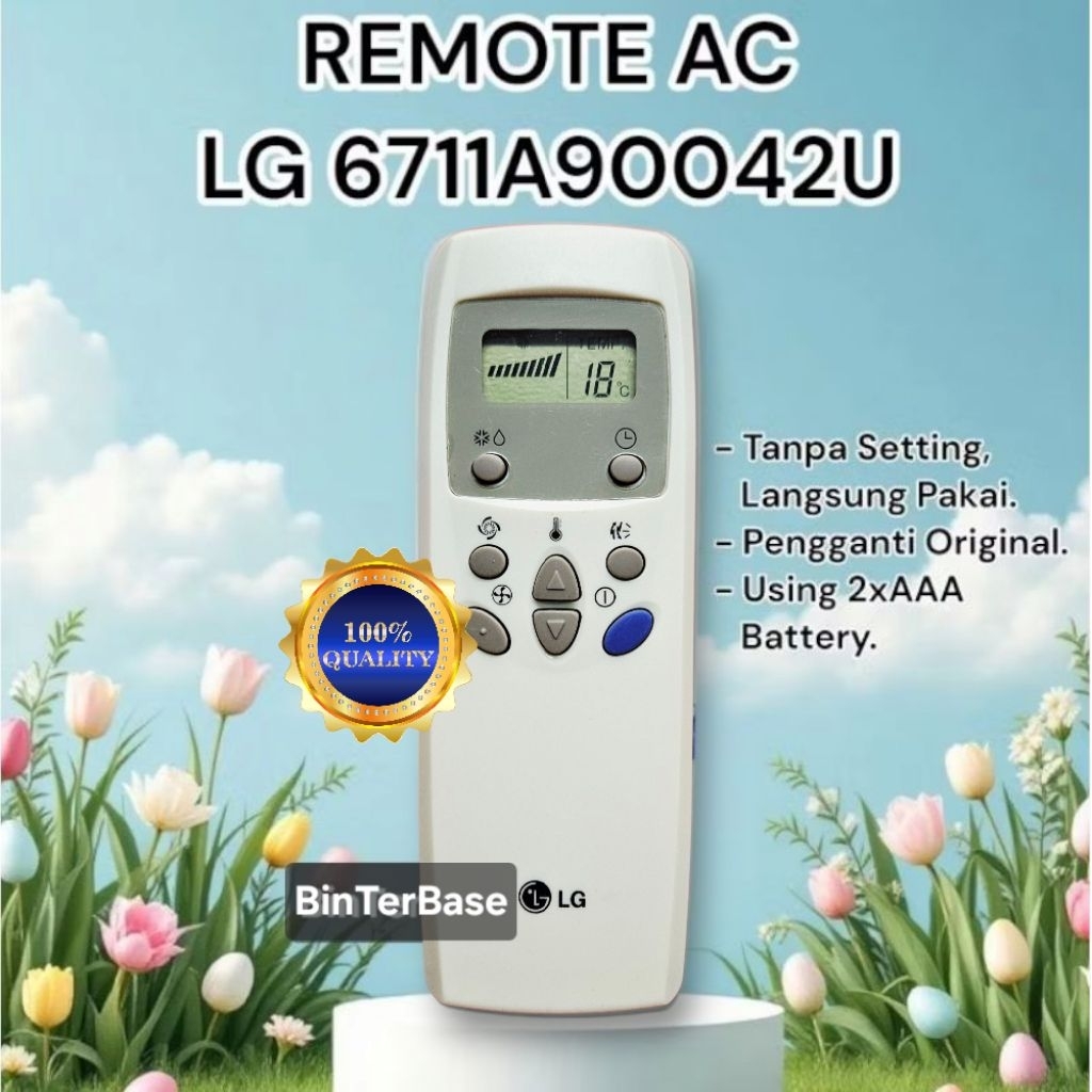 Remote remot AC LG Split 6711A90042U Ori 100% / KW Pengganti Original Pabrik ori ac LifeGood lg Life