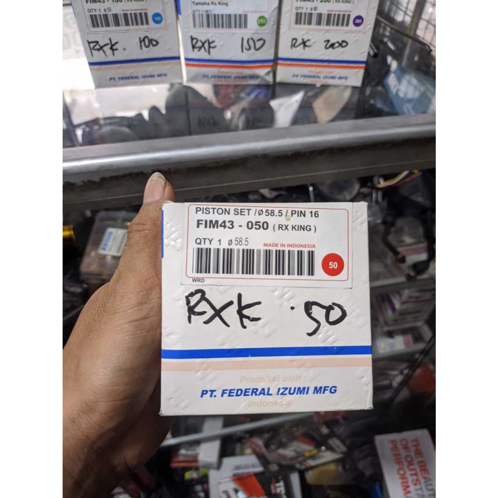 PISTON FIM RACING OS 50 RX KING RXKING ORIGINAL SET RING PISTON CLIP