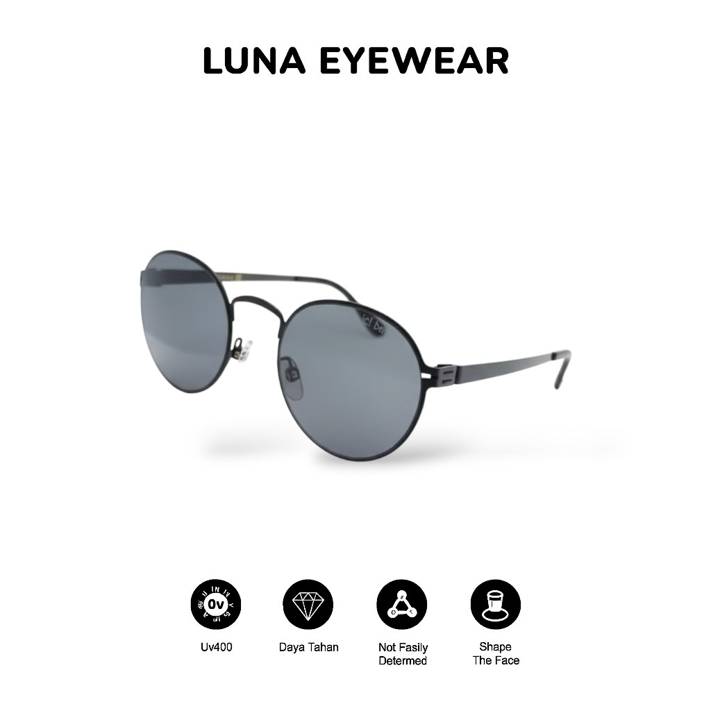 Kacamata Gaya Terbaru Sporty Pria Wanita IC BERLIN 1901 Lensa Anti UV Protection Terlaris Premium