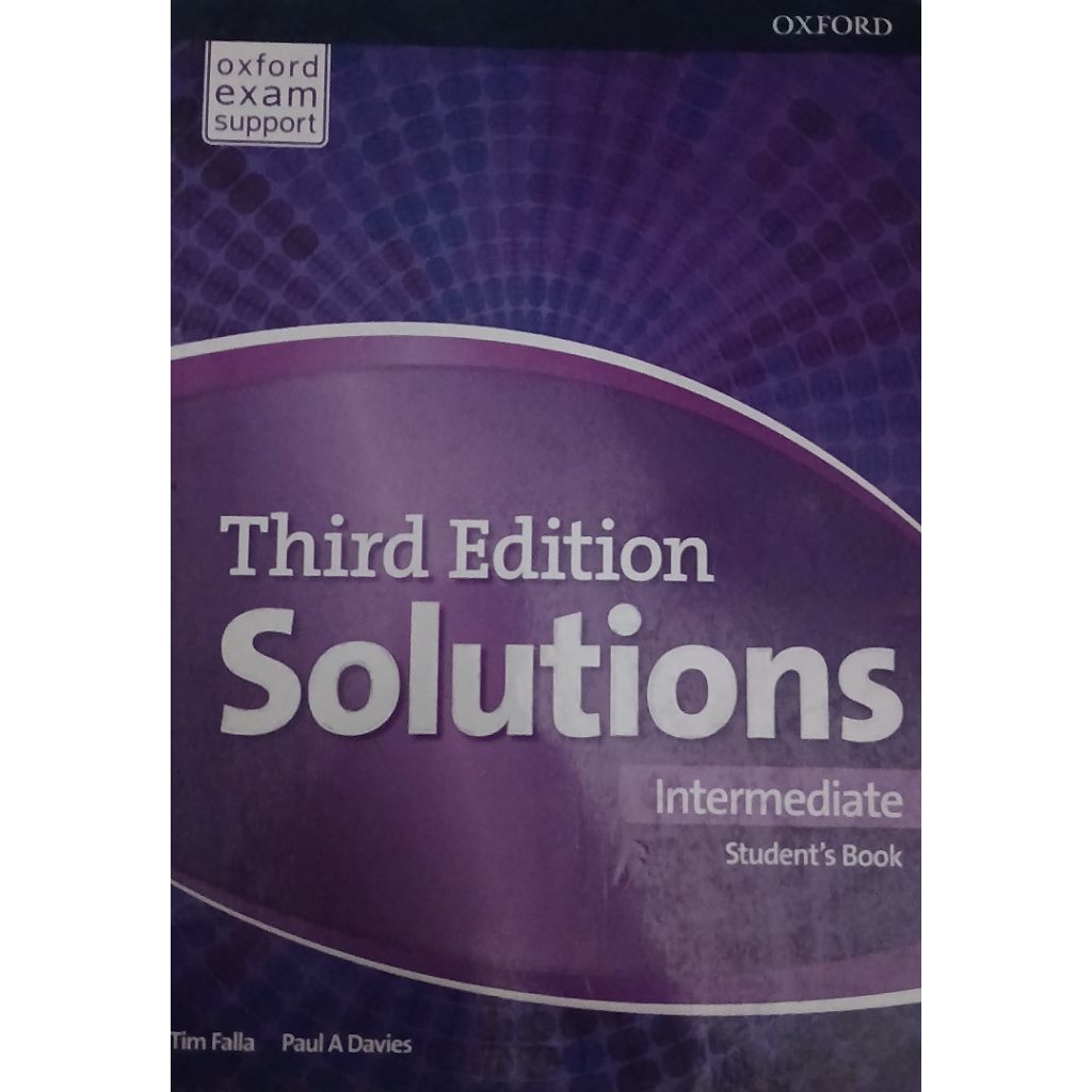 BUKU OXford exam Support Third Edition Solutions Intermediate Student's Book