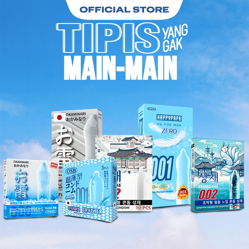 Kondom 001 Ultrathin Varian Terlengkap Tipis Bergerigi Berduri - Privasi Aman Terjaga