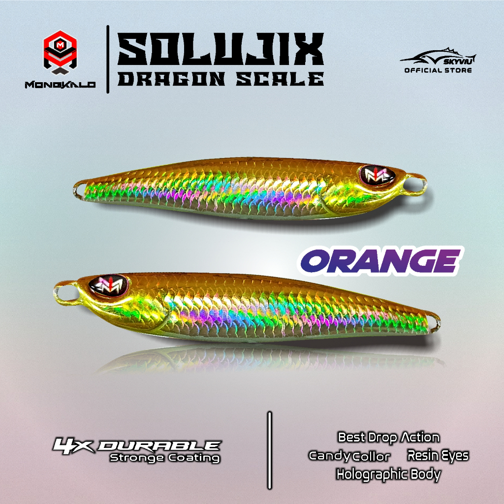 Mongkalo Solujix Sisik-Kecil noGID noMotif Candy 7 Orange