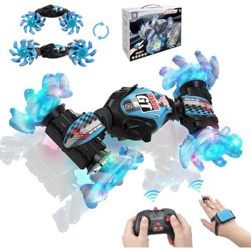 RC Stunt Car Transformer Toy Car Remote Control Stunt for Boy 8-12 Gesture Sensing Twist Car