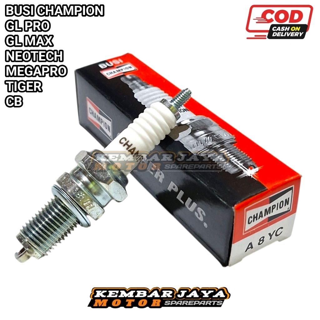 Busi Champion A8YC GL Pro Max Neotech Megapro Tiger CB Scorpio Z Original Champion